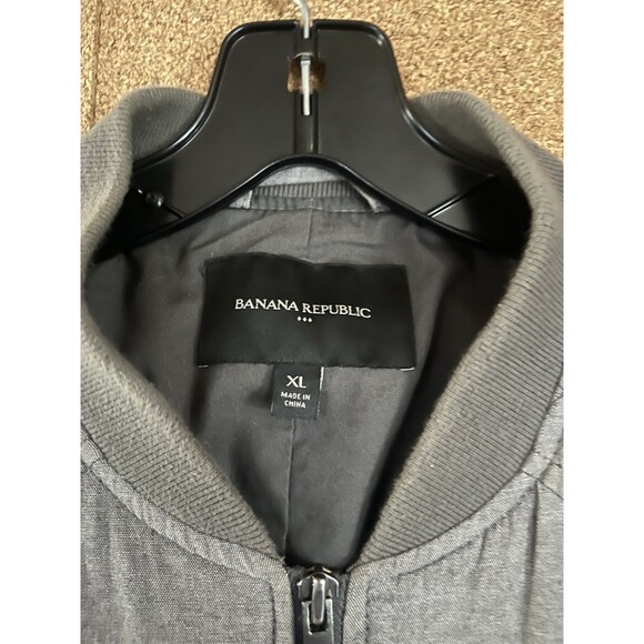 Banana Republic Bonnet Jacket Size XL Gray Pockets Zip Closure Medium Weight - Picture 2 of 9